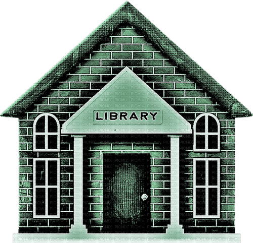 Maison Library Vert:) - PNG gratuit