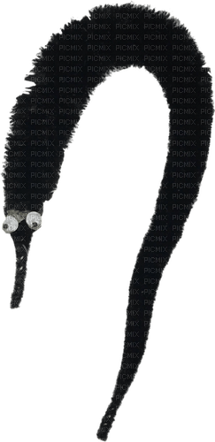 black worm on a string - PNG gratuit