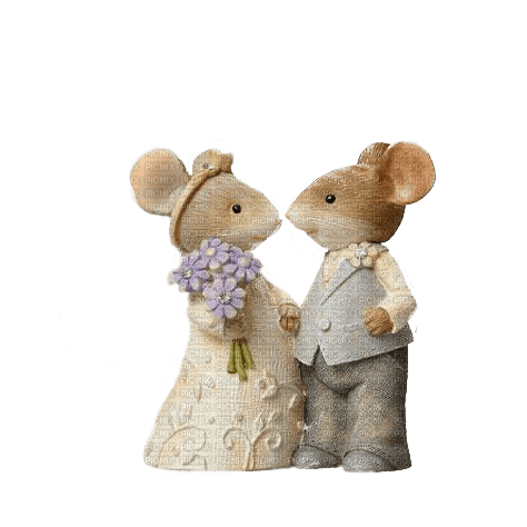 Mäuse Brautpaar, Hochzeit - ingyenes png
