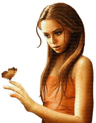 Dziewczyna  z motylem - ilmainen png