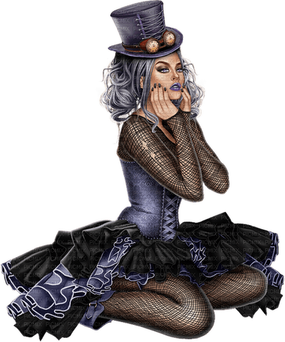Steampunk woman - kostenlos png