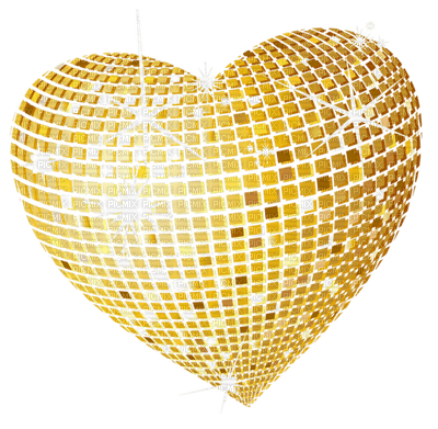 gold heart - zdarma png
