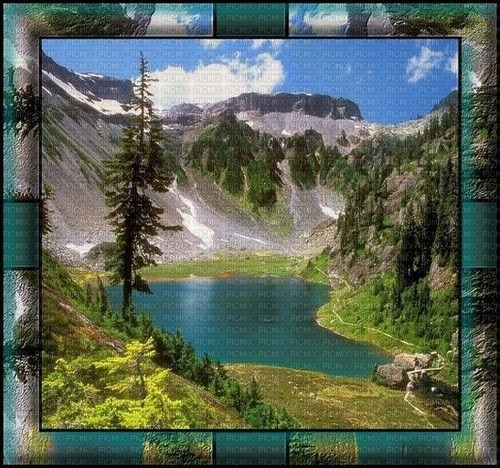 Background. Frame. Landscape. Green. Leila - zdarma png