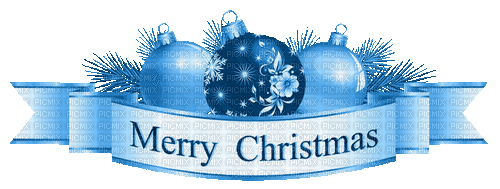 merry christmas blue milla1959 - GIF animé gratuit