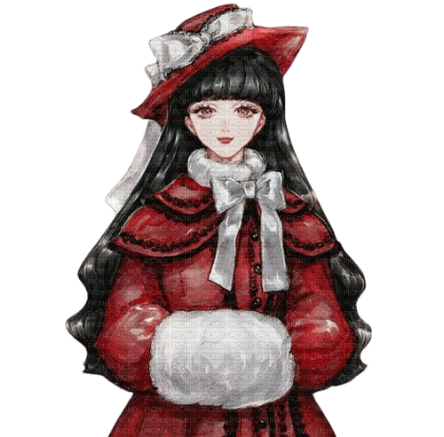 ANIME GIRL WINTER (RED) ●[-Poyita-]● - PNG gratuit