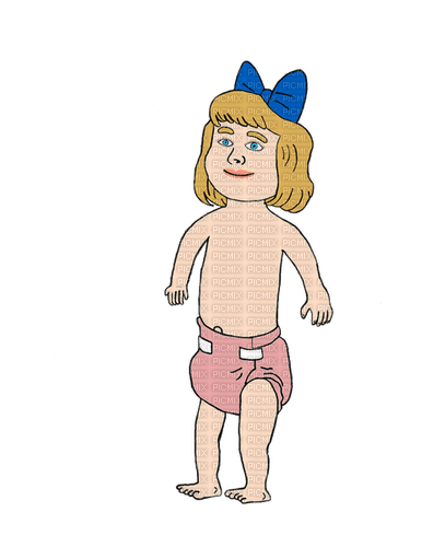 Cartoon baby girl - ingyenes png