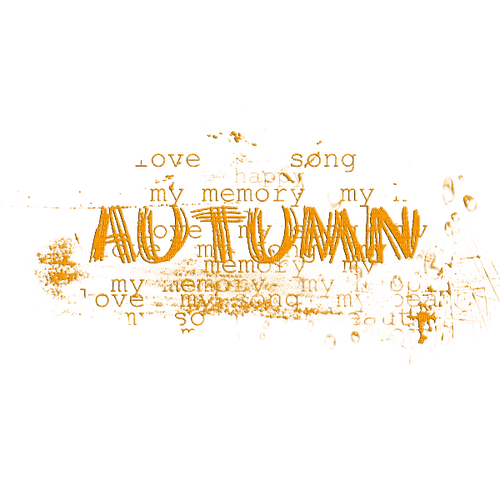 autumn text scrap words kikkapink orange - png gratis
