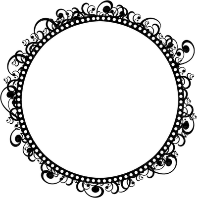 Kaz_Creations Frames Frame Circle Black - png gratuito