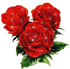 red roses sparkle - Gratis animeret GIF