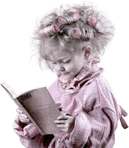 Little Girl and book - bezmaksas png