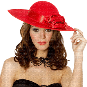 woman in hat bp - png grátis