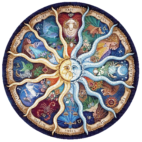 soave background circle animated zodiac rainbow - Gratis geanimeerde GIF