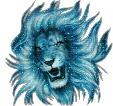 Leão Azul - GIF animasi gratis