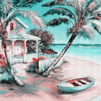 soave background animated summer beach tropical - Бесплатный анимированный гифка