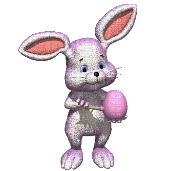 Kaz_Creations Animated Easter Deco Bunny - Безплатен анимиран GIF