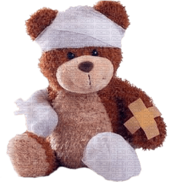 sick teddy bear - png gratis
