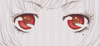 Manga yeux rouges - Nemokamas animacinis gif
