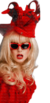 Kaz_Creations Woman Femme Glasses Red - png ฟรี