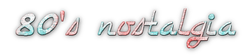 soave text 80's nostalgia pink teal - PNG gratuit