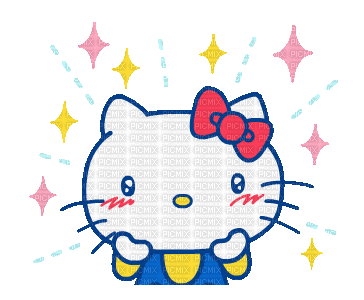Hello kitty cute mignon kawaii gif sticker - Безплатен анимиран GIF