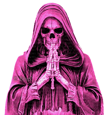 Y.A.M._Gothic skeleton purple - PNG gratuit