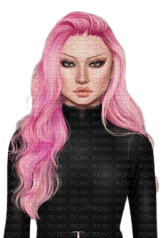 Femme cheveux roses 2 - Free PNG
