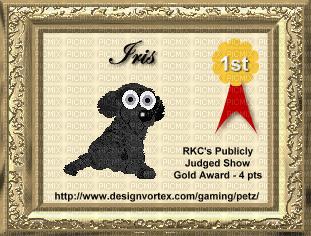 Petz First Place Award Certificate - Free animated GIF
