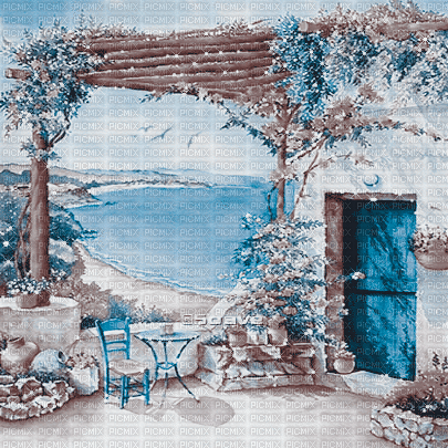 soave background animated summer spring terrace - Bezmaksas animēts GIF