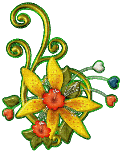 coin fleurs - Nemokamas animacinis gif