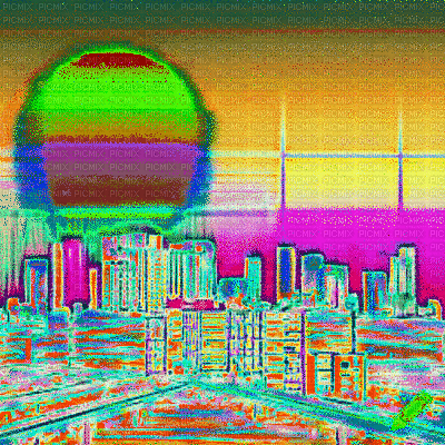 Rainbow City - Gratis geanimeerde GIF