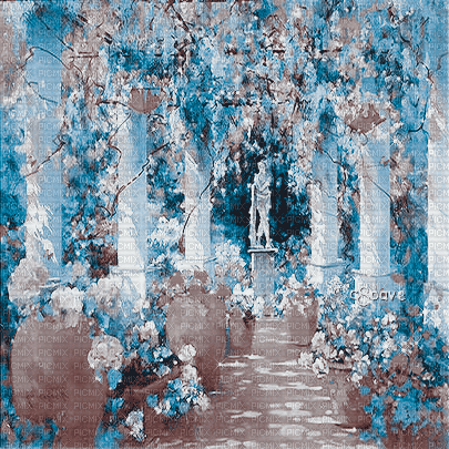 soave background animated spring blue brown - 免费动画 GIF