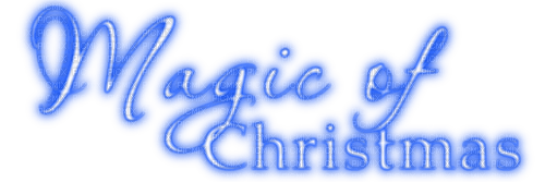 Magic Of Christmas.Text.Blue - darmowe png