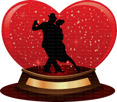 Kaz_Creations Heart Hearts Love Valentine Valentines Snowglobe - png ฟรี