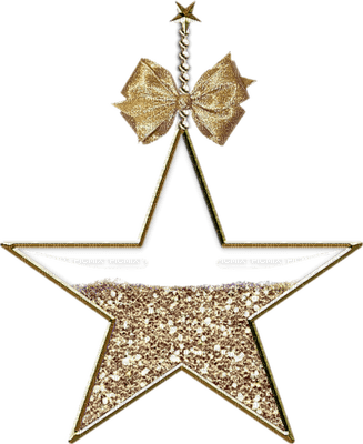 Kaz_Creations Gold Deco Scrap Star - png gratis