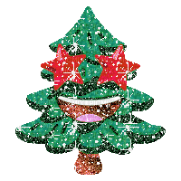 Emoji Kitchen Glitter Christmas Tree - Bezmaksas animēts GIF