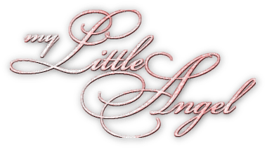 soave text my little angel pink - zdarma png