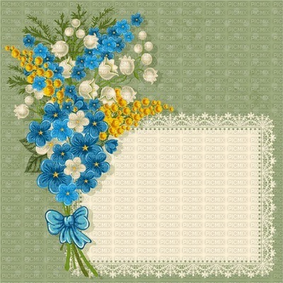 minou-bg-flower-lace-blue - png ฟรี