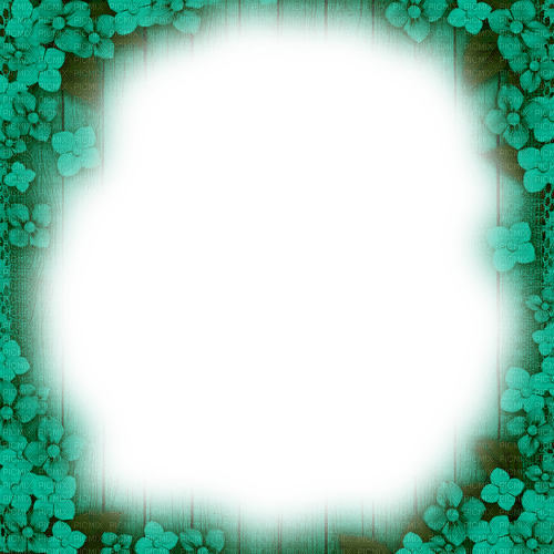 Green  Flowers Frame - By KittyKatLuv65 - δωρεάν png