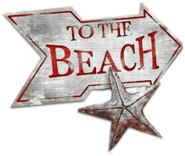 soave deco text beach deco  white red - png ฟรี