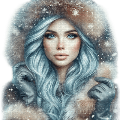 winter woman - 免费PNG