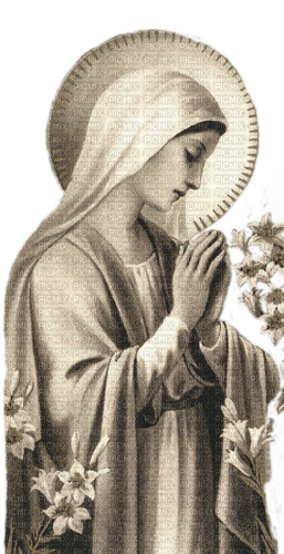 Maria, Mutter Gottes, Lilien - безплатен png