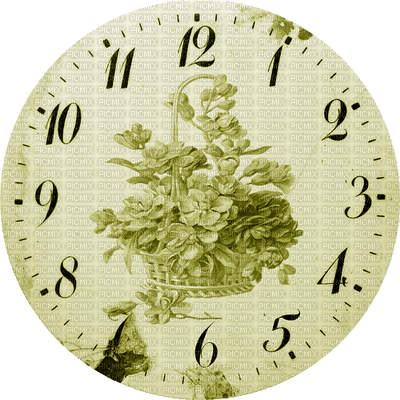 Clock-Parts, Clock-Face, Clocks, Deco, Decoration, Flower, Flowers, Yellow - Jitter.Bug.Girl - PNG gratuit