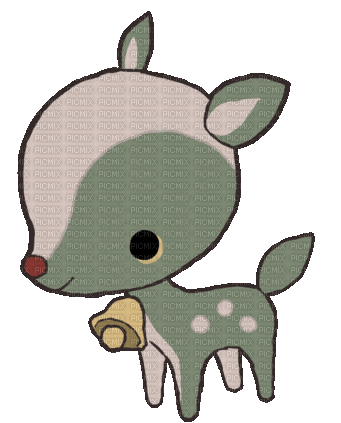 kawaii baby deer - Бесплатни анимирани ГИФ