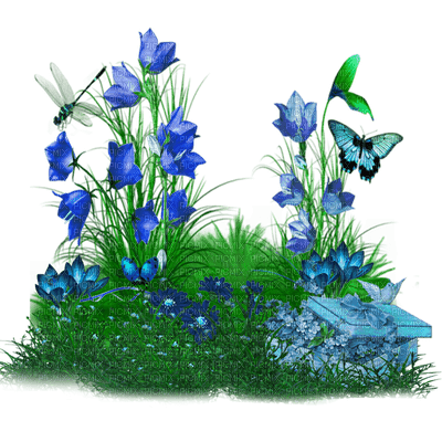 fleur bleu.Cheyenne63 - δωρεάν png