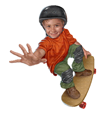 Kaz_Creations Child Boy On Skateboard - Δωρεάν κινούμενο GIF