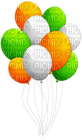 Kaz_Creations St Patrick's Day Colours Balloons - PNG gratuit