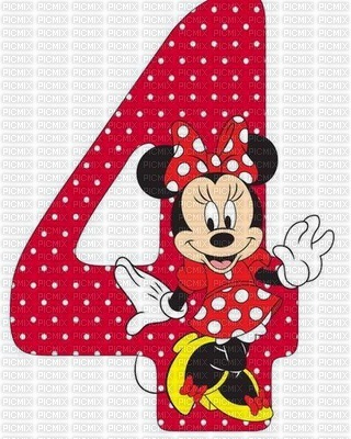 image encre bon anniversaire Minnie Disney  numéro 4  edited by me - PNG gratuit