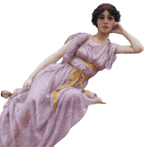 pondering lady - δωρεάν png