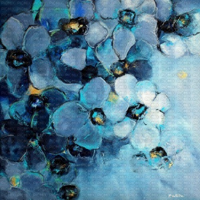 Blue Flowers Background - 免费PNG