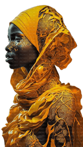 Портрет африканки арт - png ฟรี